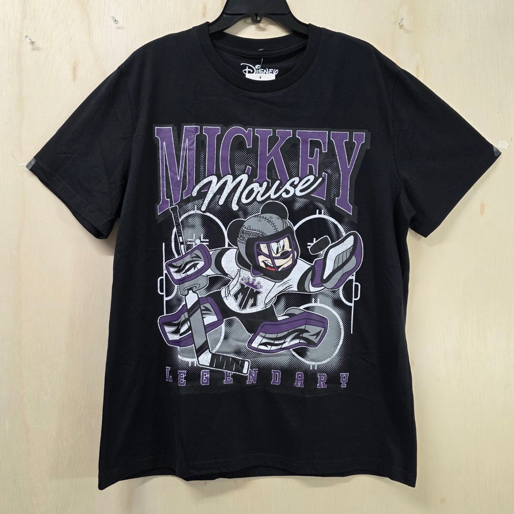 Disney Neff Mickey Mouse Hockey Legendary Graphic T-Shirt Black XL NWT